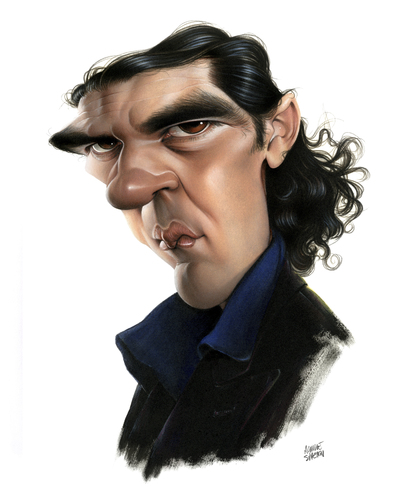 Cartoon: Antonio Banderas (medium) by achille tagged antonio,banderas