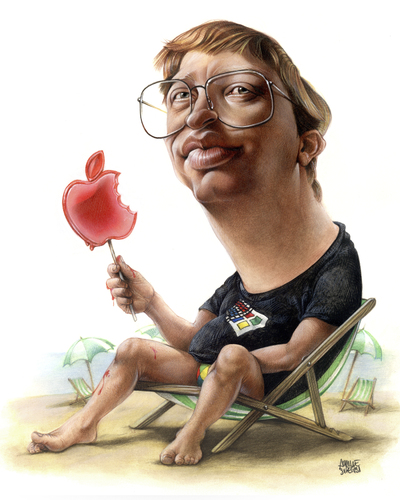 Cartoon: Bill Gates (medium) by achille tagged bill,gates