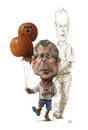 Cartoon: Halloween Double Bush (small) by achille tagged bush,halloween,pumkin