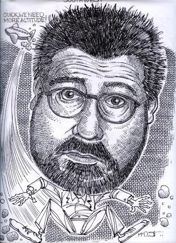 Cartoon: Kevin Smith (medium) by Cartoons and Illustrations by Jim McDermott tagged kevinsmith,action,actor,caricatures,movies
