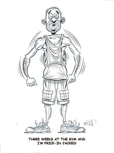 Cartoon: Workout (medium) by Cartoons and Illustrations by Jim McDermott tagged gym,workout