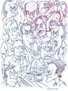 Cartoon: Angry Crowd (small) by Cartoons and Illustrations by Jim McDermott tagged angry,crowd,sketch