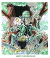 Cartoon: St. Patricks day (small) by Cartoons and Illustrations by Jim McDermott tagged stpatricksday leprechaun iris