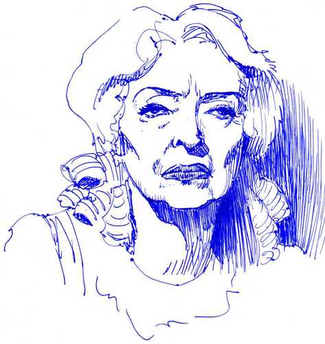 Cartoon: Bette Davies (medium) by sanjuan tagged bette,davies