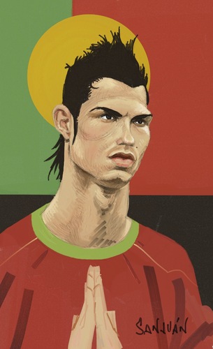 Cartoon: Cristiano Ronaldo (medium) by sanjuan tagged ronaldo