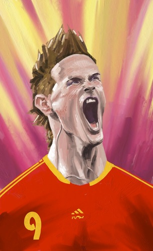 Cartoon: Fernando Torres (medium) by sanjuan tagged torres,fernando,socer,futbol