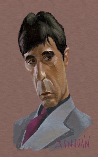 Cartoon: Scarface (medium) by sanjuan tagged film,theater