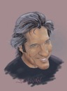 Cartoon: Richard Gere (small) by sanjuan tagged culture film