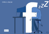 Cartoon: facebook status online (small) by sebtahu4 tagged zuckerbook facebook cartoon mark zuckerberg cartoons