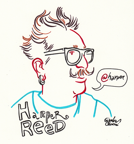 Cartoon: Harper Reed Portrait (medium) by Political Comics tagged harper,reed