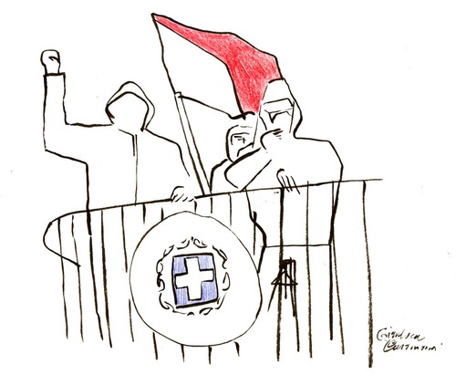 Cartoon: Protest in Greece (medium) by Political Comics tagged protest,greece