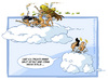 Cartoon: Geld regiert die Welt ... (small) by tobra tagged himmel,sekt,paradies,auto,engel,heiligenschein,korruption,sportwagen,wolke