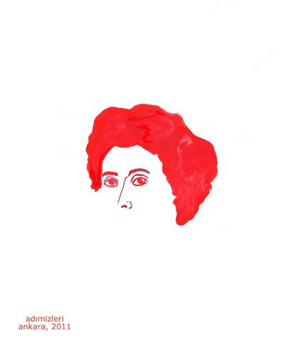 Cartoon: Red Rosa Luxemburg (medium) by adimizi tagged cizgi