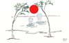 Cartoon: red sun in burgazada (small) by adimizi tagged cizgi