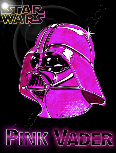 Cartoon: pink vader (medium) by Suat Serkan Celmeli tagged star,wars