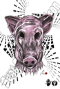 Cartoon: pig (small) by Suat Serkan Celmeli tagged pig,saw