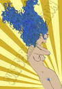 Cartoon: retro blue (small) by Suat Serkan Celmeli tagged retro