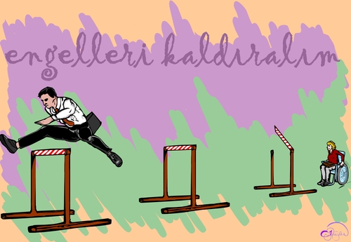 Cartoon: Engelsiz ODTÜ Sergisi (medium) by duygu saracoglu tagged disabled,people