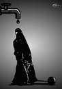 Cartoon: karacarsaf pranga (small) by duygu saracoglu tagged women,oil,darkness,captivity