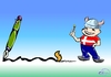 Cartoon: Protesting Denmark (small) by duygu saracoglu tagged denmark,protest