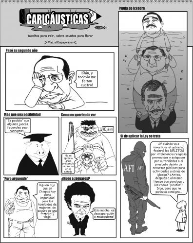 Cartoon: Caricausticas (medium) by Empapelador tagged chiapas,mexico