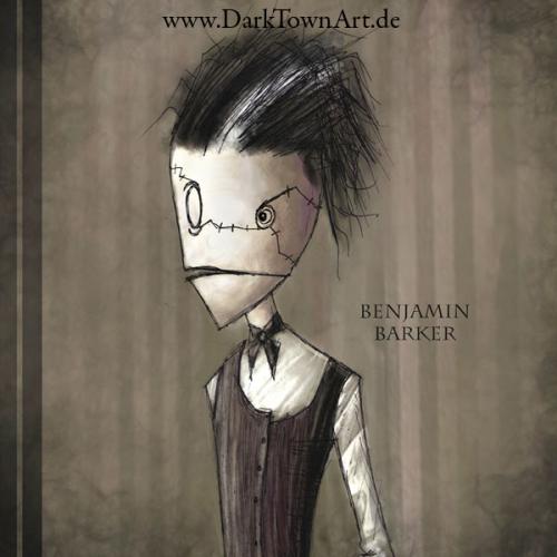 Cartoon: Benjamin Barker Cover (medium) by Azurelle tagged anne,azurelle,pogoda,benjamin,barker,sweeney,todd,werewolf