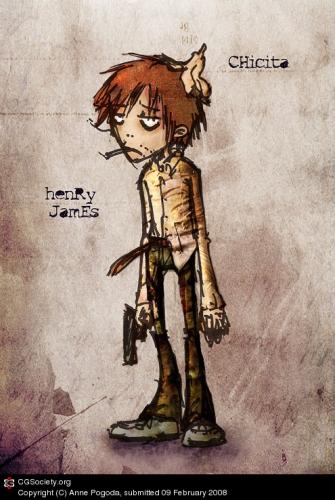 Cartoon: Henry James (medium) by Azurelle tagged azurelle,anne,pogoda,silent,hill,fun,comic,