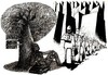 Cartoon: Off Duty (small) by Cortiano tagged trees,pollution,deforestation