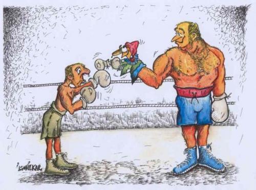 Cartoon: boks (medium) by iskocus tagged spor
