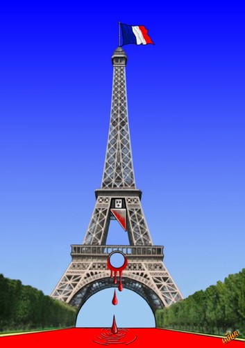 Cartoon: EIFFEL TOWER (medium) by ugur demir tagged mm