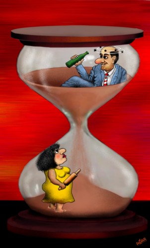 Cartoon: Hourglass (medium) by ugur demir tagged mm
