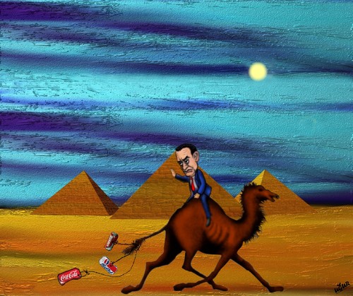 Cartoon: MUBARAK PASSENGER (medium) by ugur demir tagged mm