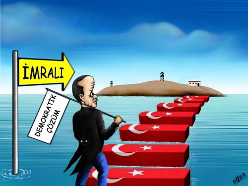 Cartoon: ROAD TO PEAC (medium) by ugur demir tagged mm