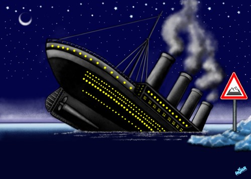 Cartoon: TITANIC (medium) by ugur demir tagged mm