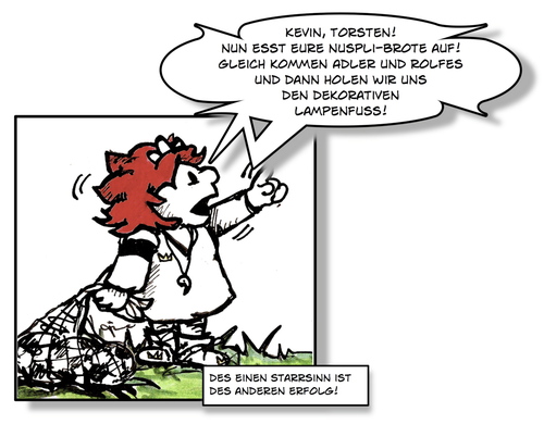 Cartoon: Queenies kleine Welt (medium) by Queenie tagged world,championship,fußball,wm,löw,chaos
