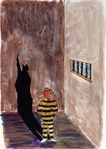 Cartoon: Exit (medium) by ZLATKO KRSTEVSKI tagged prisoner,exit,
