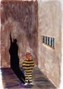 Cartoon: Exit (small) by ZLATKO KRSTEVSKI tagged prisoner,exit,