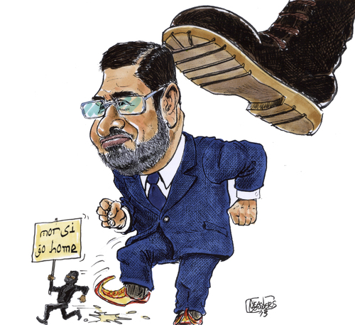 Cartoon: Morsi removed (medium) by jean gouders cartoons tagged revolution,egypt,morsi,morsi,egypt,revolution