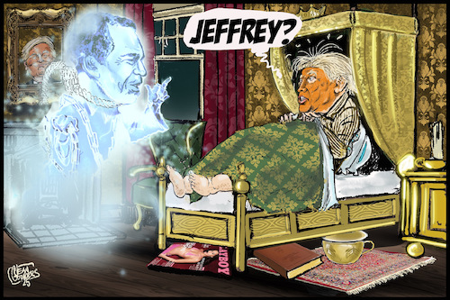Cartoon: Nightmare (medium) by jean gouders cartoons tagged epstein,trump,pedophile,ring,files,epstein,trump,pedophile,ring,files