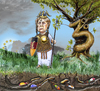 Cartoon: The holy oak under siege (small) by jean gouders cartoons tagged euro,crisis,merkel