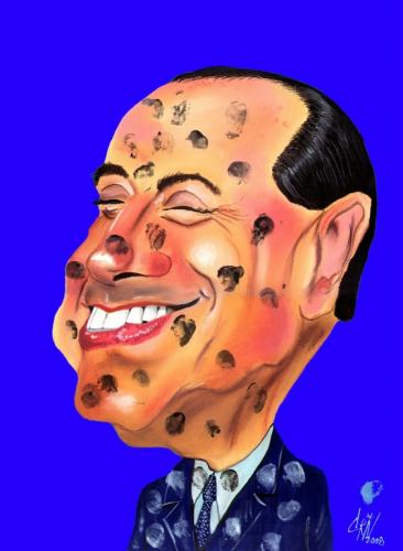 Cartoon: berlusconi (medium) by criv tagged 22,09,2008