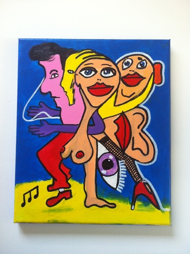 Cartoon: dance dance (medium) by cornagel tagged muziek,happij,dance