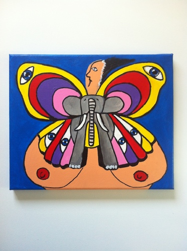 Cartoon: havy buttervly (medium) by cornagel tagged art,modern