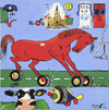 Cartoon: Numansdorp  tyres (small) by cornagel tagged tyres,horses,pk,funny