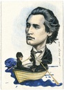 Cartoon: Mihai Eminescu (small) by Otilia Bors tagged mihai eminescu