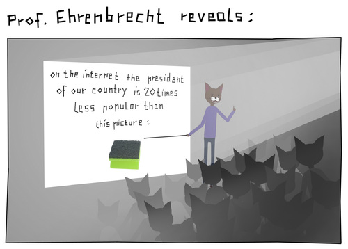 Cartoon: prof. ehrenbrecht (medium) by Bonville tagged prof,ehrenbrecht,bonville,popularity