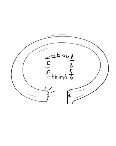 Cartoon: think about how to think (medium) by Bonville tagged think
