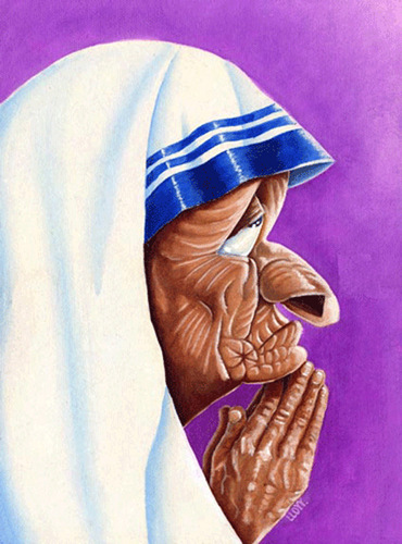 Cartoon: Madre Teresa de Calcuta (medium) by lloyy tagged caricature,caricatura,humor