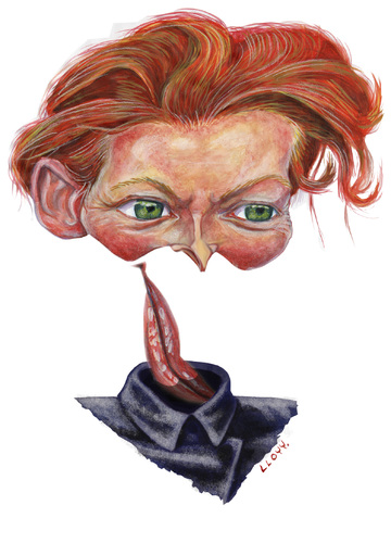 Cartoon: Other version of Tilda Swinton (medium) by lloyy tagged actress,oscar,hollywood,famous,people,caricature