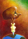 Cartoon: NKOSI JOHNSON (small) by lloyy tagged aids,salud,caricatura